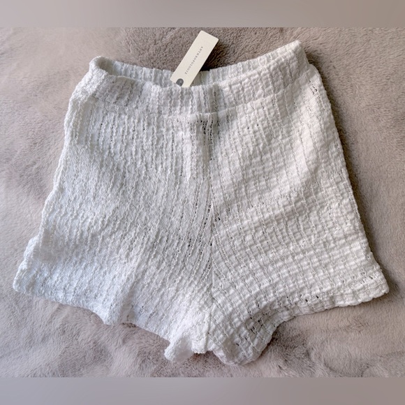NWT Anthropologie Celandine Crochet-Knit Pull-On Short Ivory White Size S - Picture 11 of 11